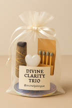 Divine Clarity Trio – Blue Sage & Eucalyptus Wand, Clear Quartz & Matches