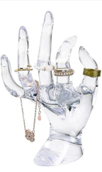 The Illume Hand - Clear Luxury Jewelry Display Sculpture