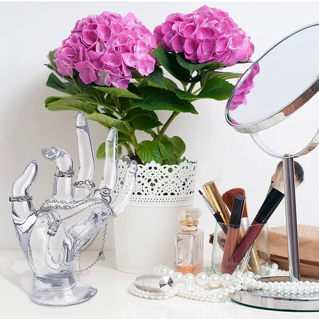 The Illume Hand - Clear Luxury Jewelry Display Sculpture