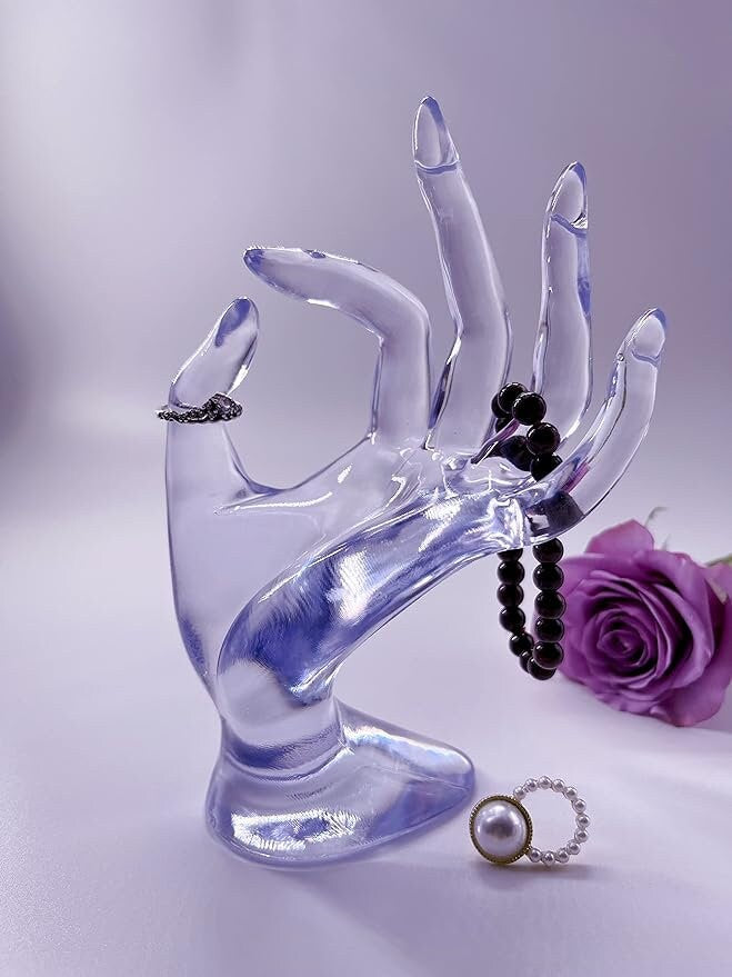 The Illume Hand - Clear Luxury Jewelry Display Sculpture
