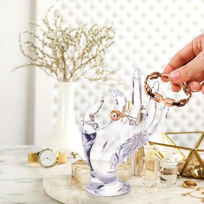 The Illume Hand - Clear Luxury Jewelry Display Sculpture