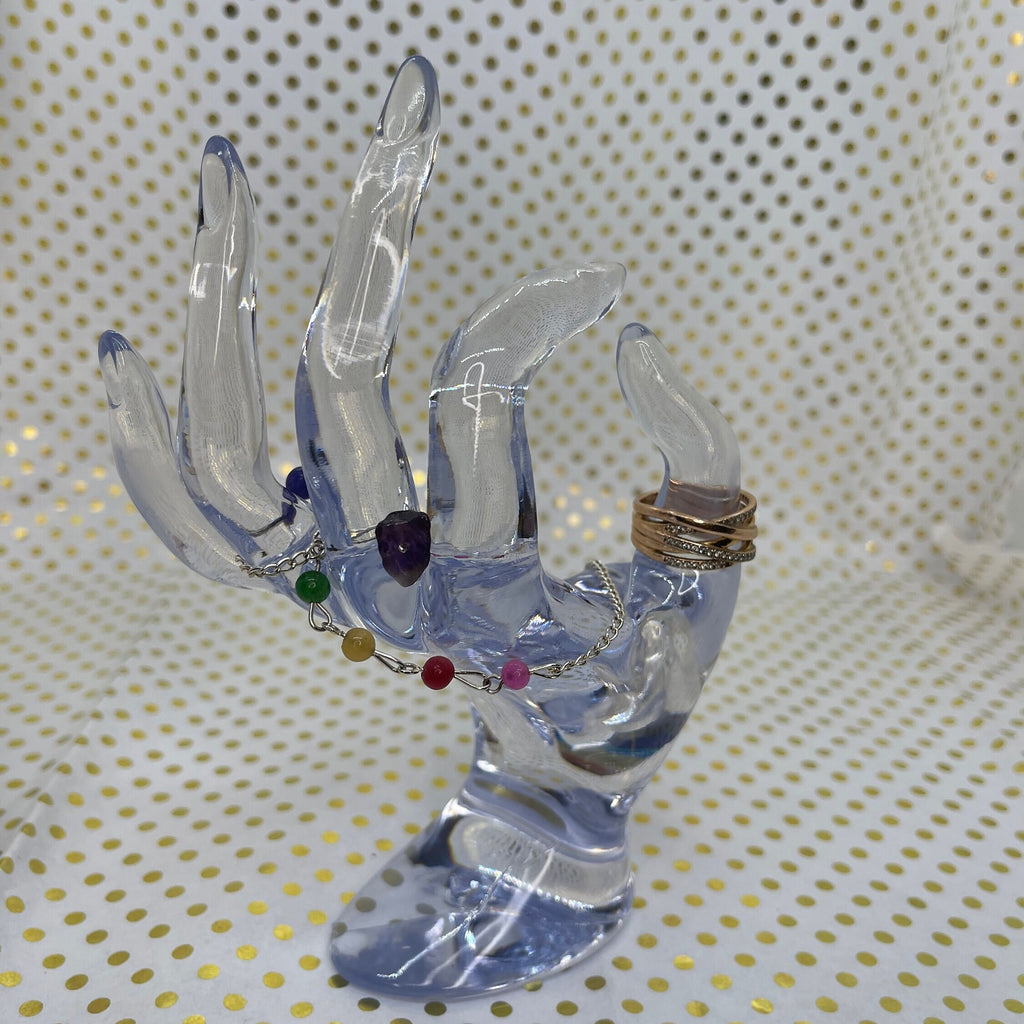The Illume Hand - Clear Luxury Jewelry Display Sculpture