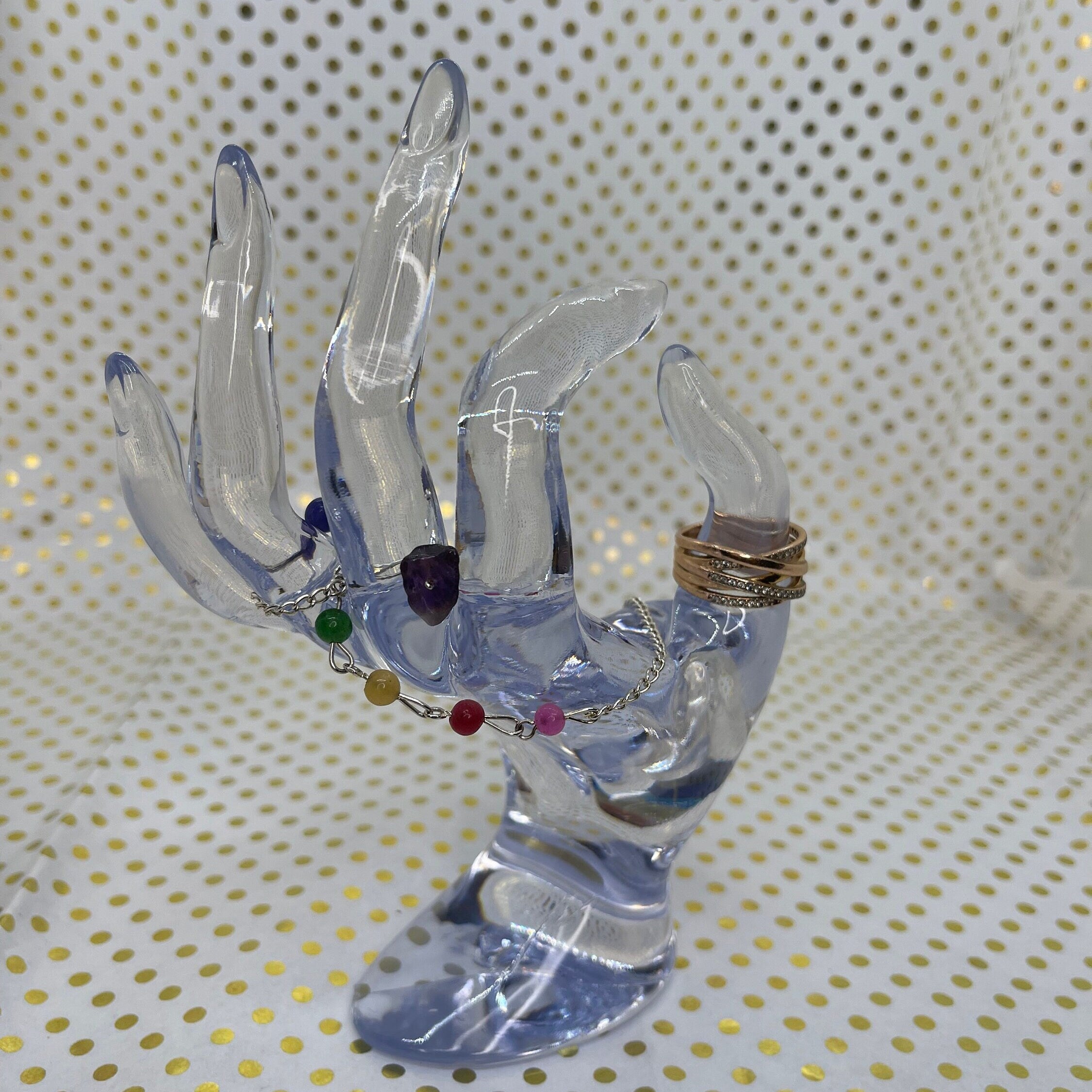 The Illume Hand - Clear Luxury Jewelry Display Sculpture