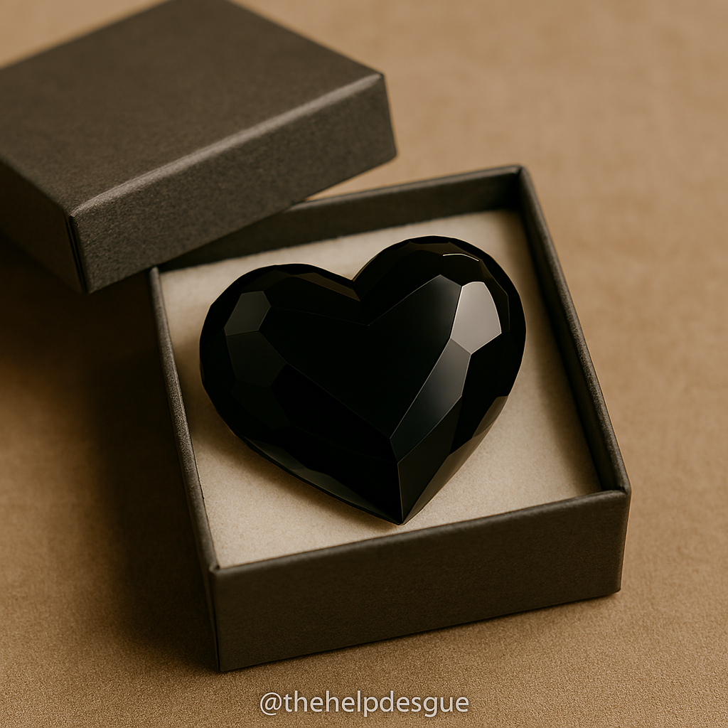 Grounded Grace: Black Obsidian Heart