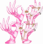 The Haute Hand - Crystal Rose Jewelry Display Sculpture