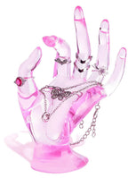 The Haute Hand - Crystal Rose Jewelry Display Sculpture