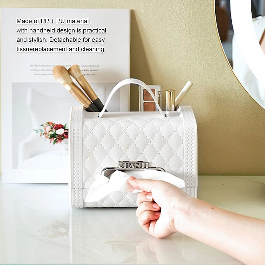 The Maison Tissue Clutch- Luxe Quilted Organizer
