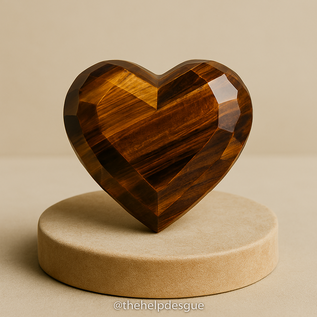 Radiant Grounding: Tiger’s Eye Heart Crystal