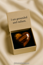 Radiant Grounding: Tiger’s Eye Heart Crystal