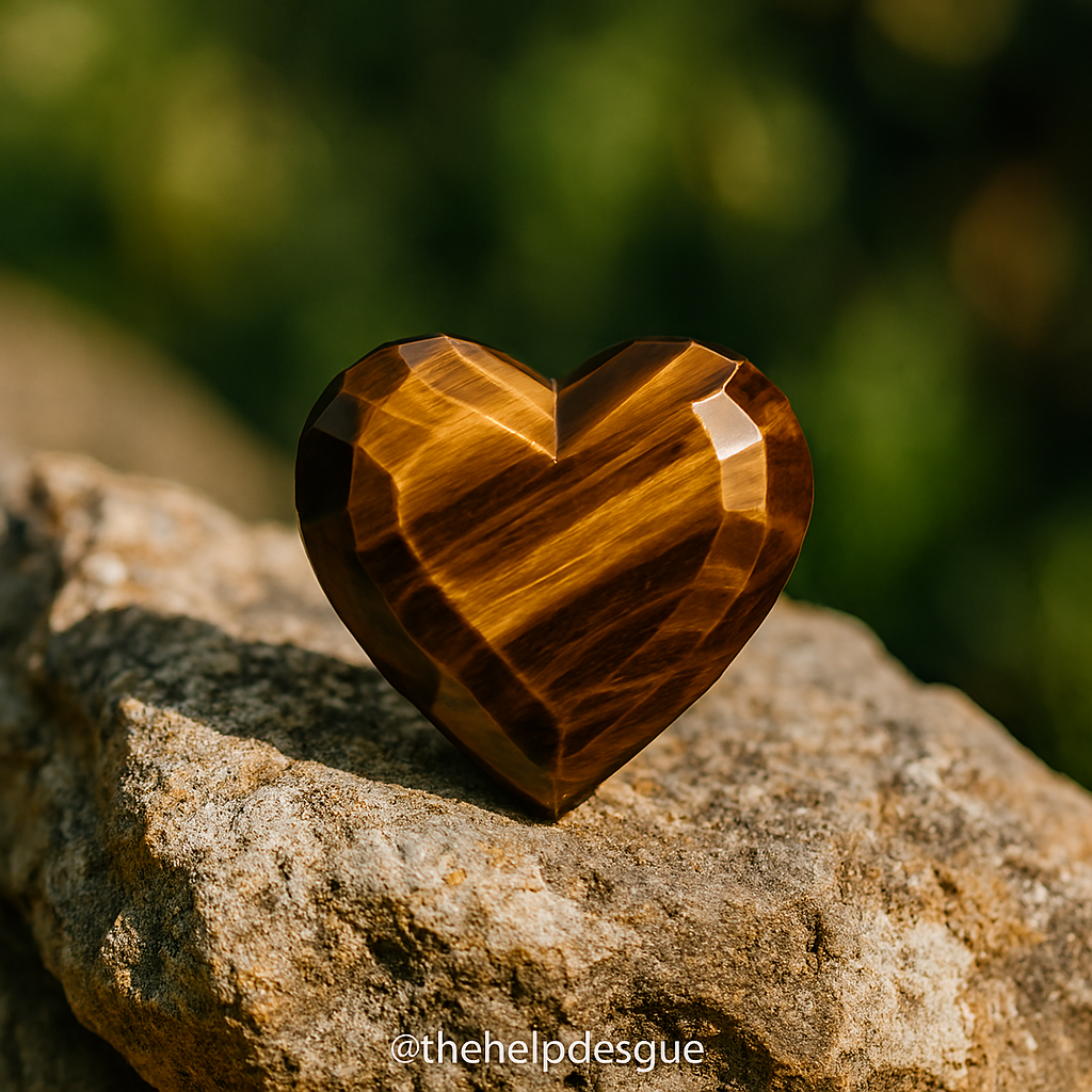 Radiant Grounding: Tiger’s Eye Heart Crystal