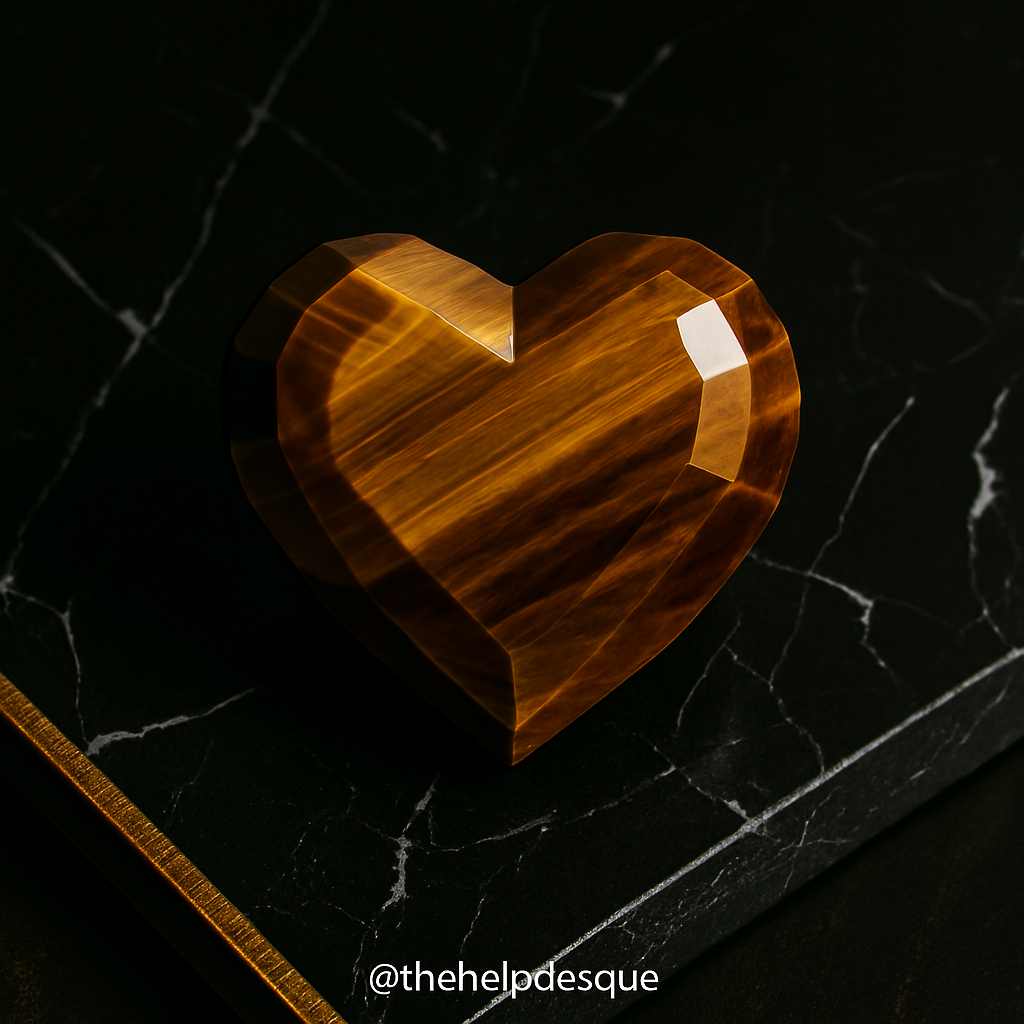 Radiant Grounding: Tiger’s Eye Heart Crystal