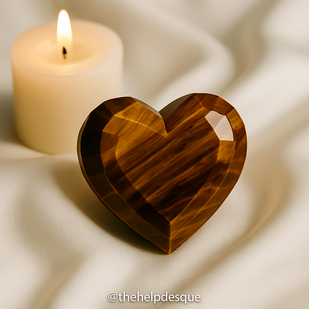 Radiant Grounding: Tiger’s Eye Heart Crystal