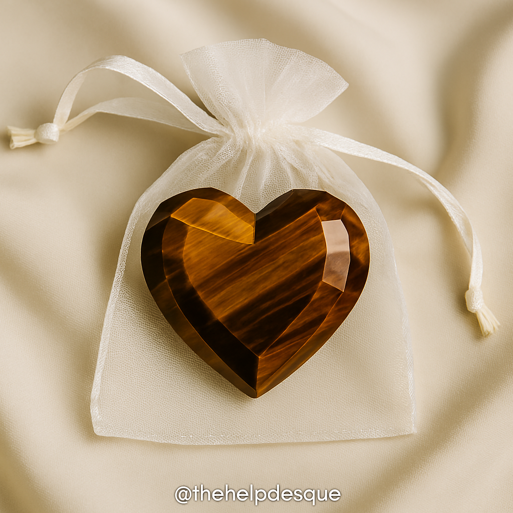 Radiant Grounding: Tiger’s Eye Heart Crystal